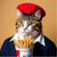 Cat with French Fries