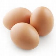 3 eggs with a white background