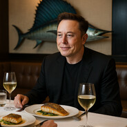 Saß mit Elon Musk in einem edlen