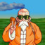 Roshi with a shotgun