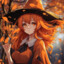 Orange hat femboi witch