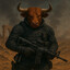 Stier mit M4