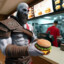 Kratos ordering a big mac