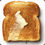 a single slice of buttered toast