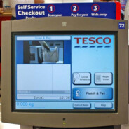 Tesco self checkout machine