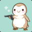 owl with a gun