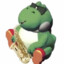 Sexy Green Dino on the Sax